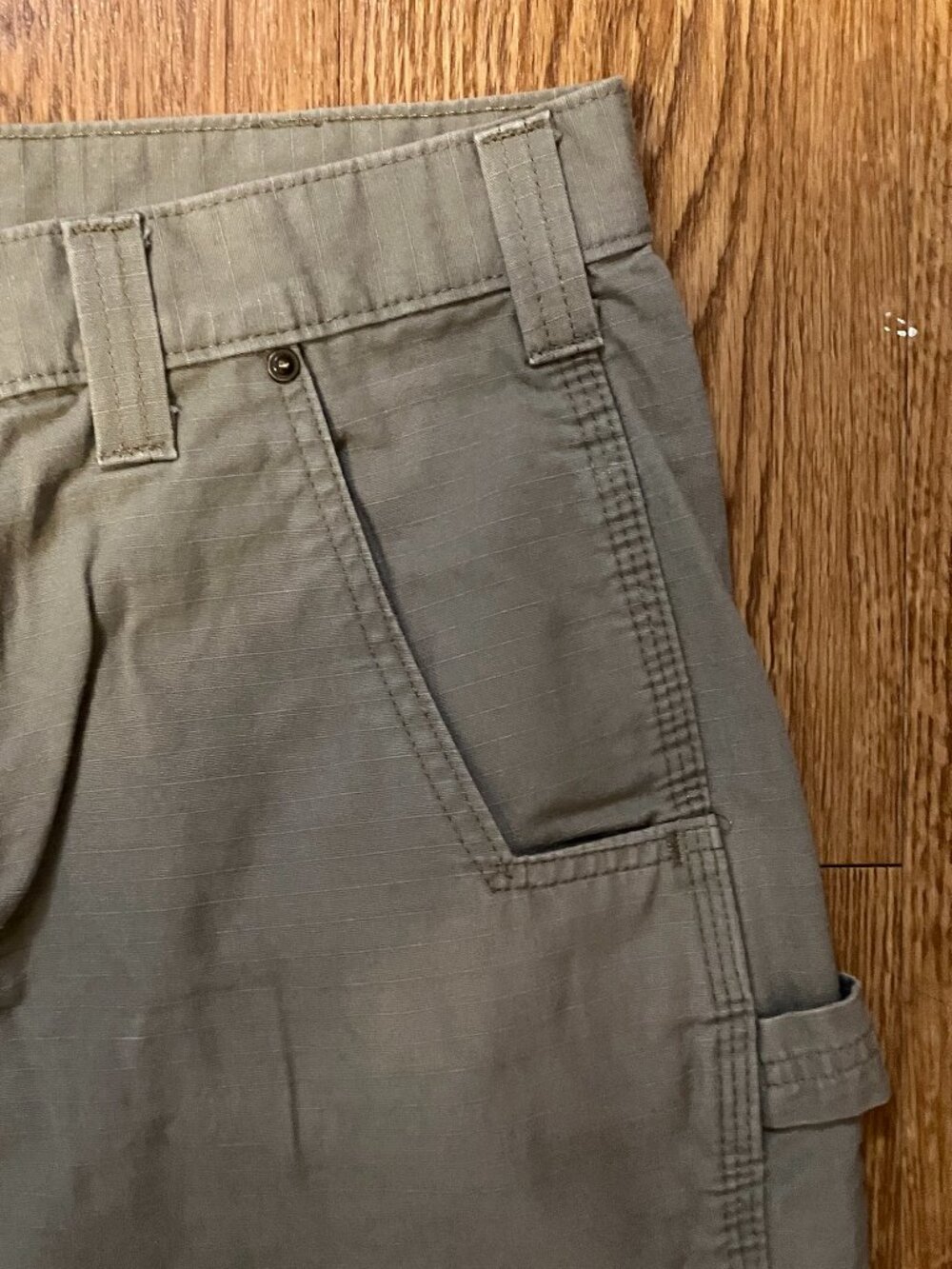 Carhartt Cargo Pants 38x30 Double Knee B342 Desert Tan Cotton Ripstop Workwear - Picture 5 of 9